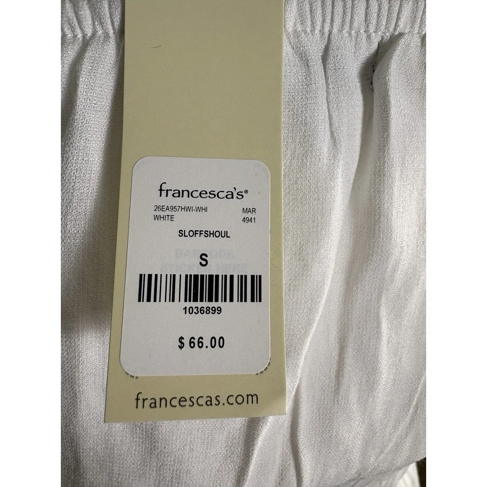 Trixxi‎ Smocked Puff Sleeve Maxi Womens Size S White Tiered Cottagecore Romantic